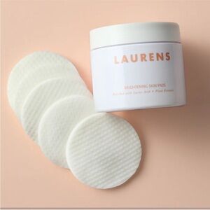 Laurens FULL SIZE 50 PADS Brightening Skin Pads Lactic Acid Plant Extracts NIB